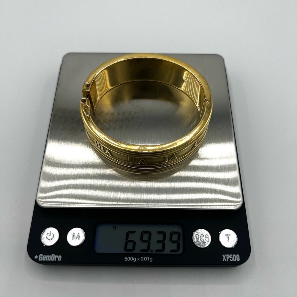 RARE Tiffany & Co. 18K Yellow Gold Thick Atlas Bangle Cuff Bracelet - Picture 11 of 11